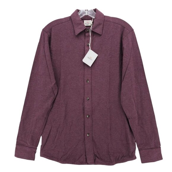 Faherty Other - NWT Faherty Stretch Knit Shirt Burgundy Melange Pima Cotton Tencel Men's Size XS